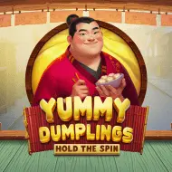 Savor the fun with Yummy Dumplings in the Hold The Spin game title.