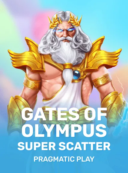 The game tile for Gates of Olympus offers a Super Scatter feature.