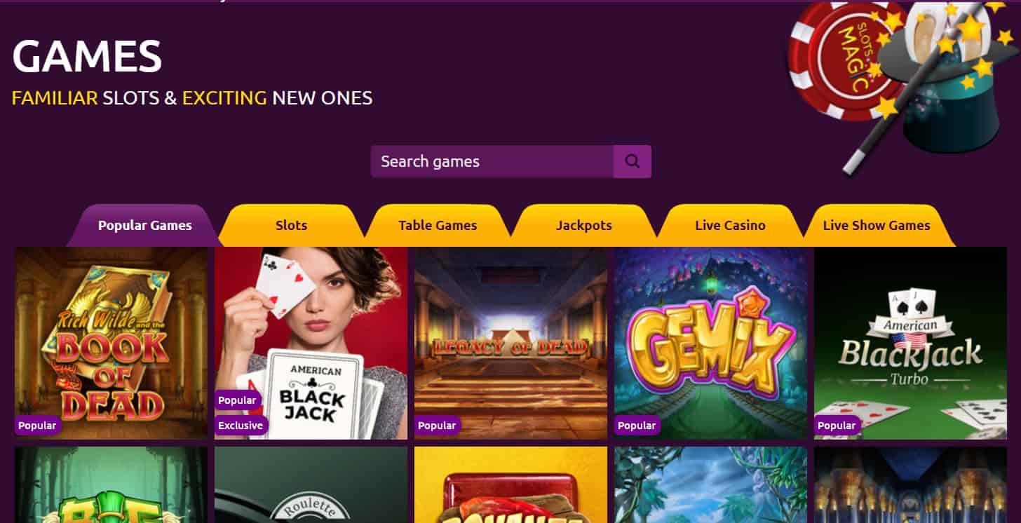 slotsmagic casino games