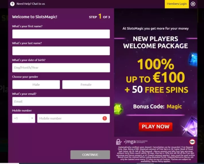 slotsmagic casino login