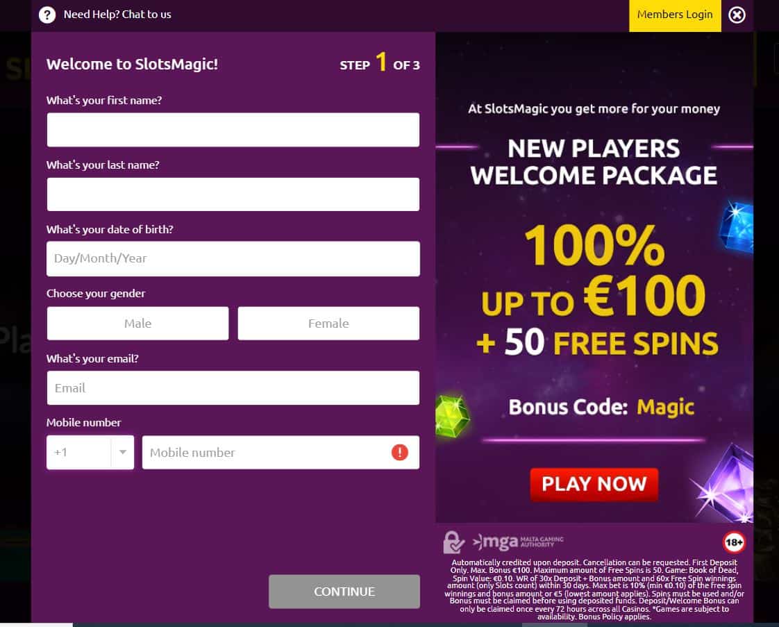 slotsmagic casino login
