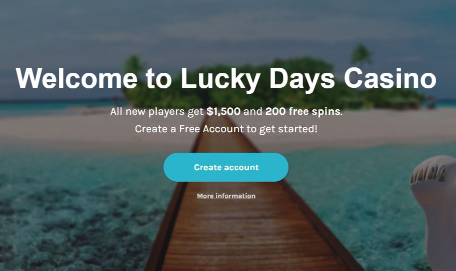 Lucky Days Casino - Welcome Bonus Advertisement