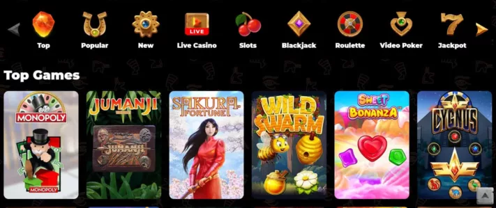 Jeux les plus populaires du Casino AmunRa
