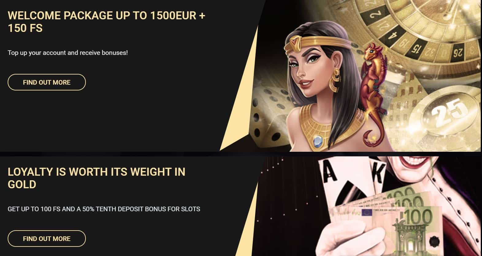 Generous welcome package and loyalty program at 1xSlots
