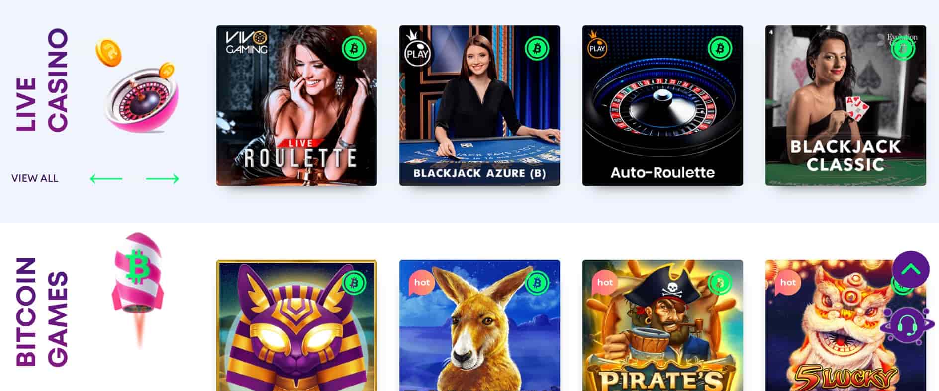 Casino Rocket features both live casino options and bitcoin gaming experiences-min