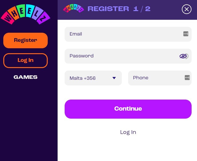 wheelz casino login