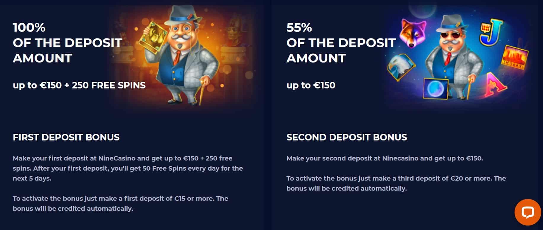 nine casino promotions