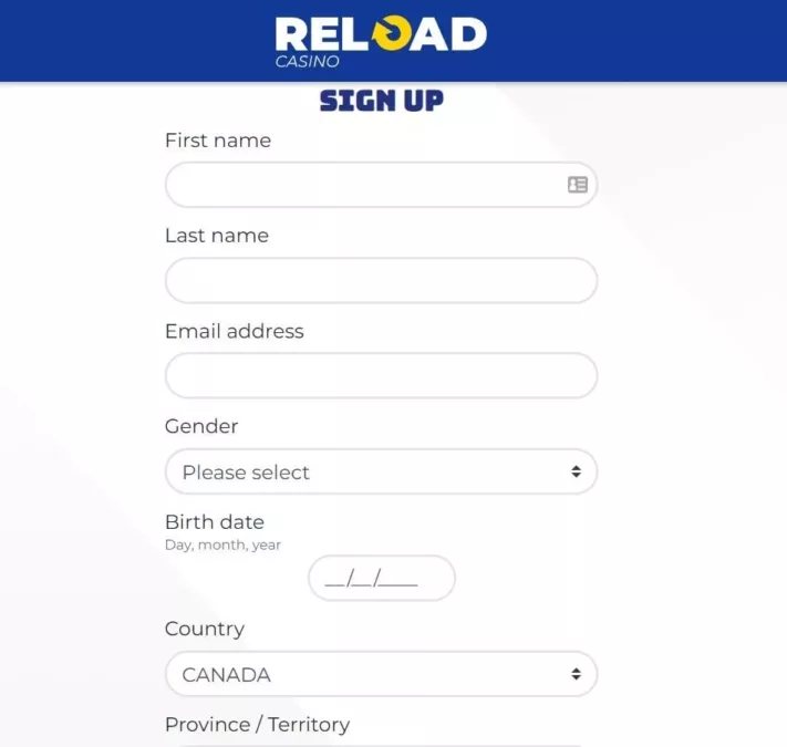 reload casino login