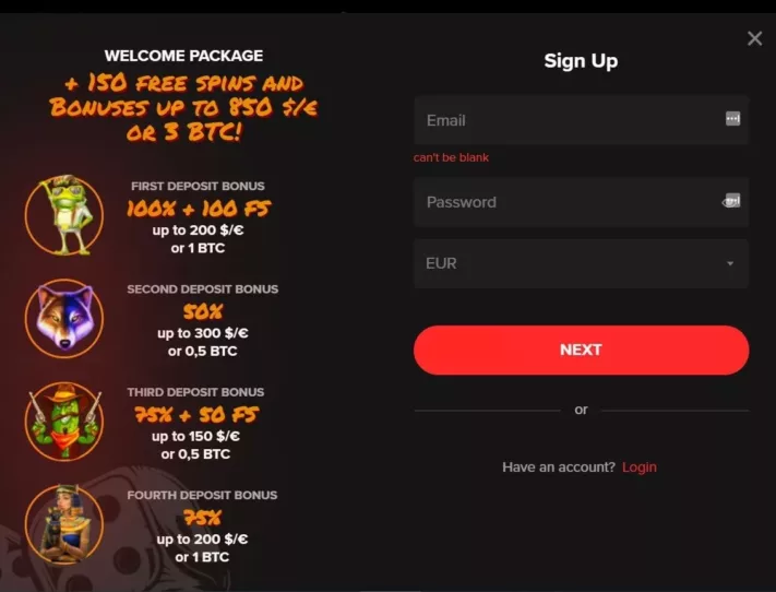Arlekin casino welcome bonus