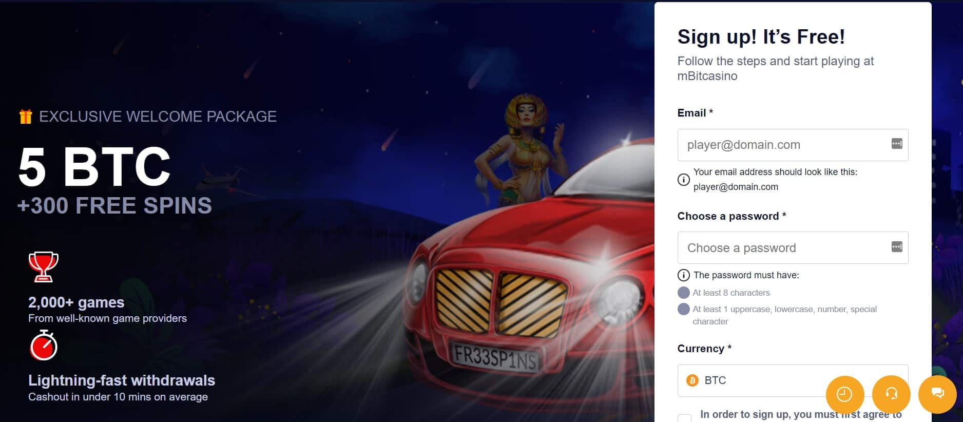 connexion de mbit casino