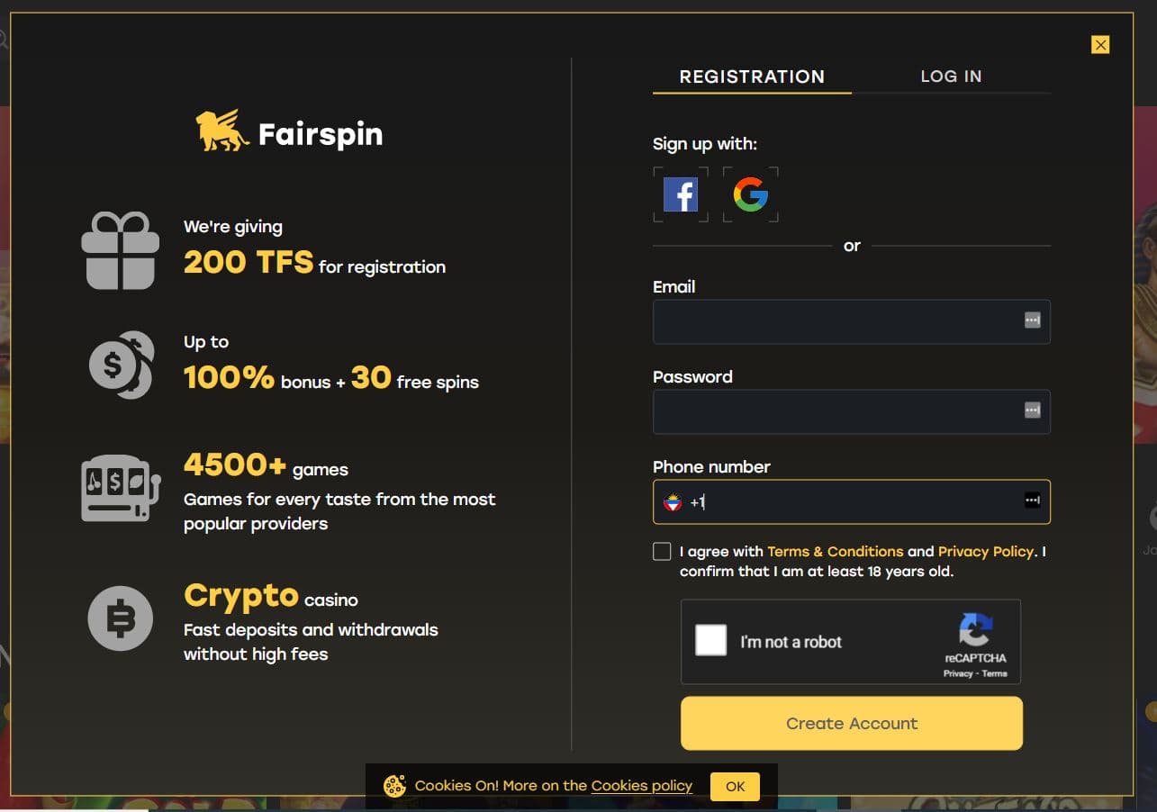 fairspin.io casino login