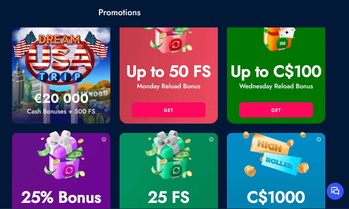 bluechip casino promotions