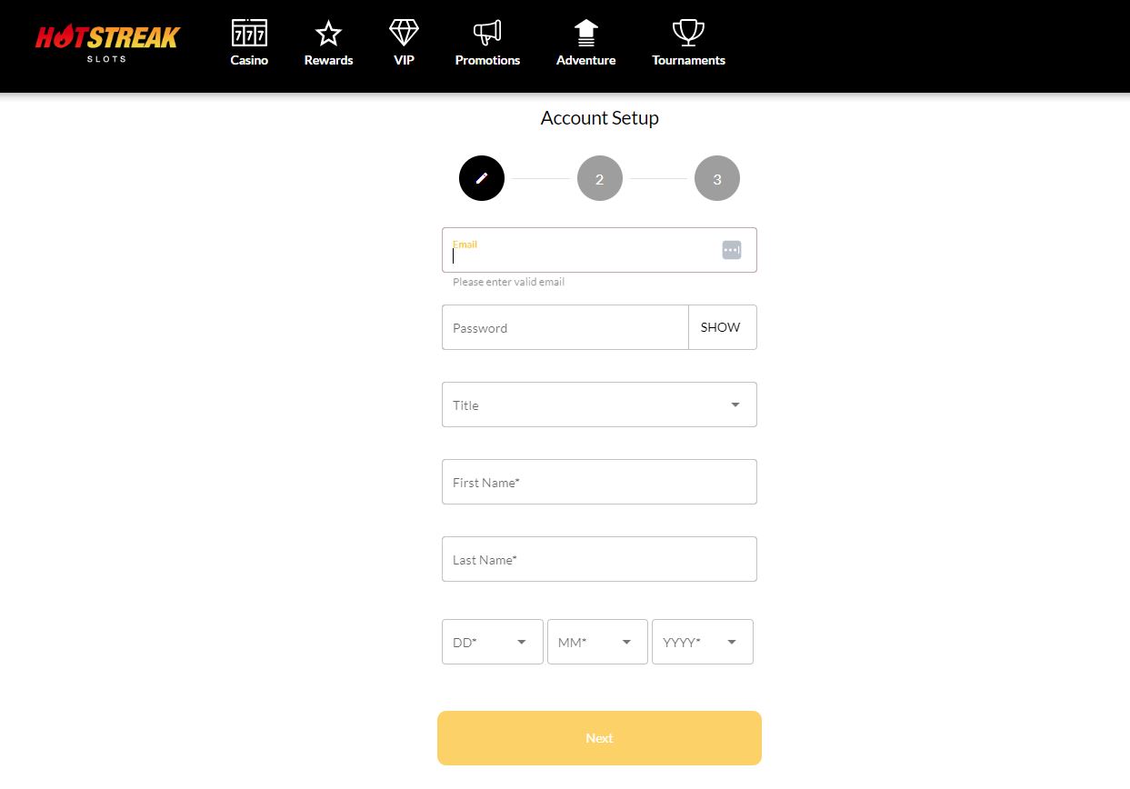 hotstreak casino login