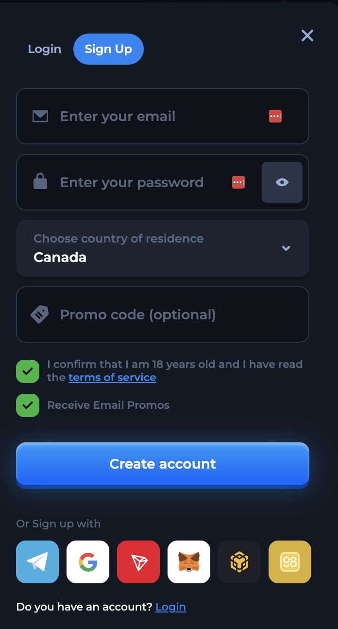 How to Sign Up and Register at BetFury Casino