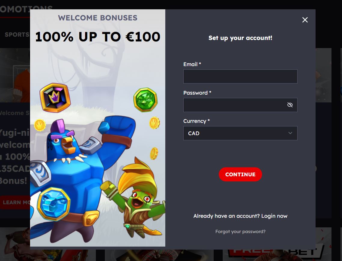 yugibet casino login