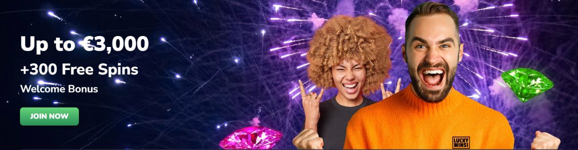 LuckyWins casino welcome bonus