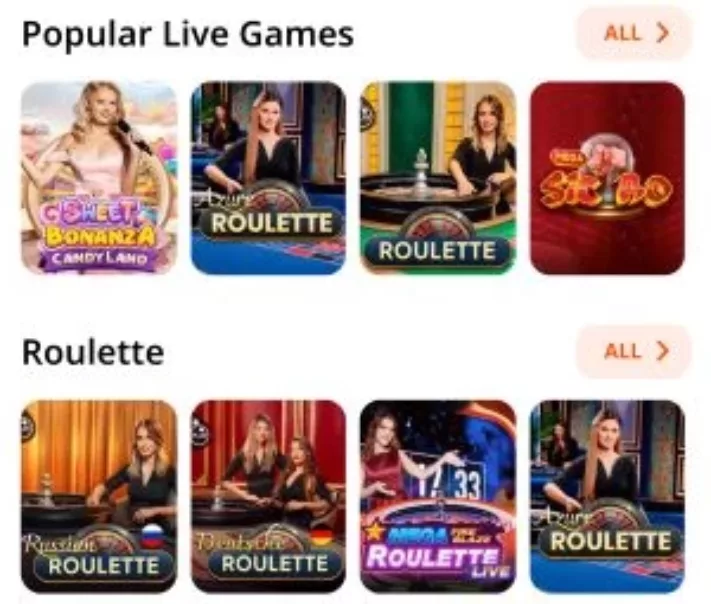 Monro Casino Live Games