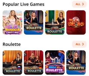 Monro Casino Live Games