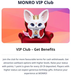 Monro Casino VIP Club