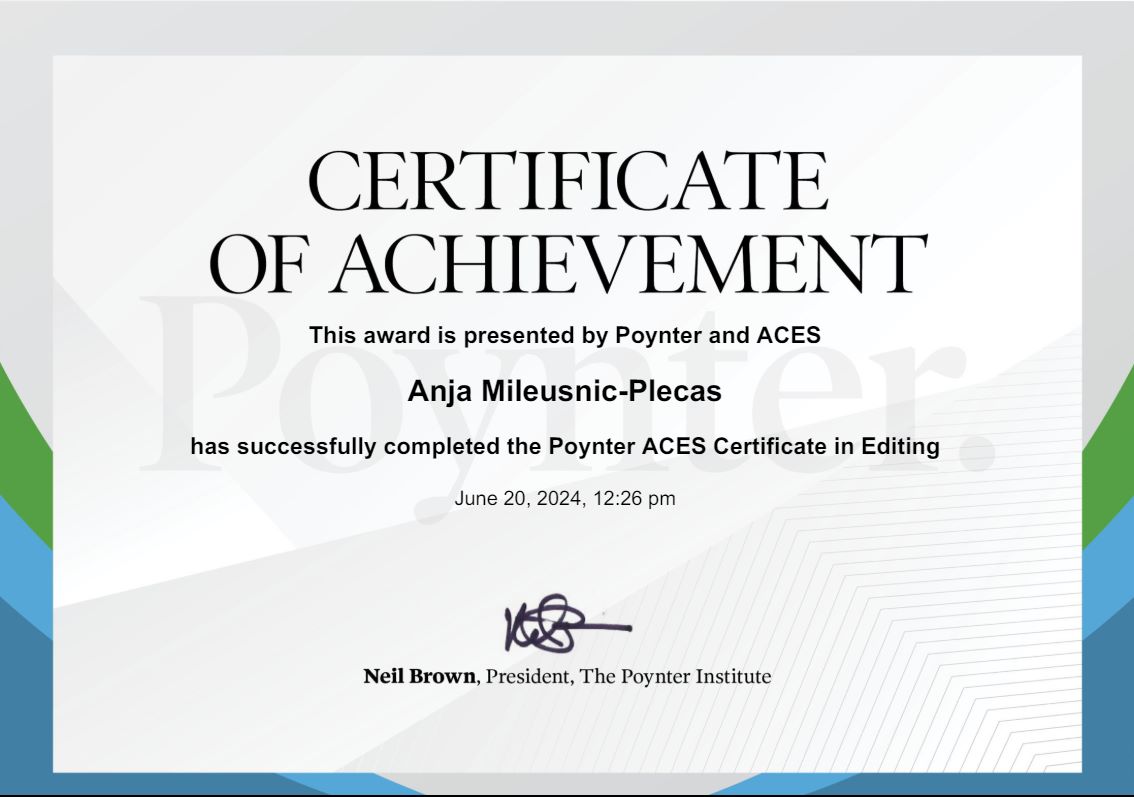 : “<em>Anja's commitment to precision and trustworthiness aligns perfectly with my own meticulous nature. Collaborating with someone who shares my passion for detail has been an incredibly enriching experience, and I truly value the chance to work alongside such a dedicated individual</em>.”