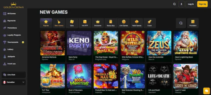 Golden Crown new games